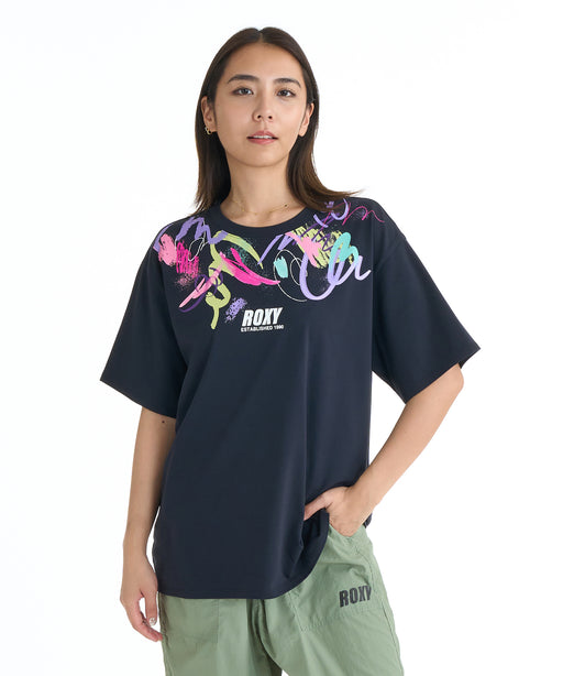 ROXY ウィメンズ FITNESS FEEL THE SPARK S/S T Tシャツ 【2026年春夏モデル】 BLK / L