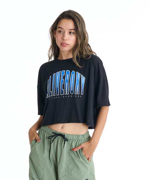 ROXY ウィメンズ FITNESS FEEL THE SPARK WIDE  Tシャツ 【2026年春夏モデル】 BLK / L