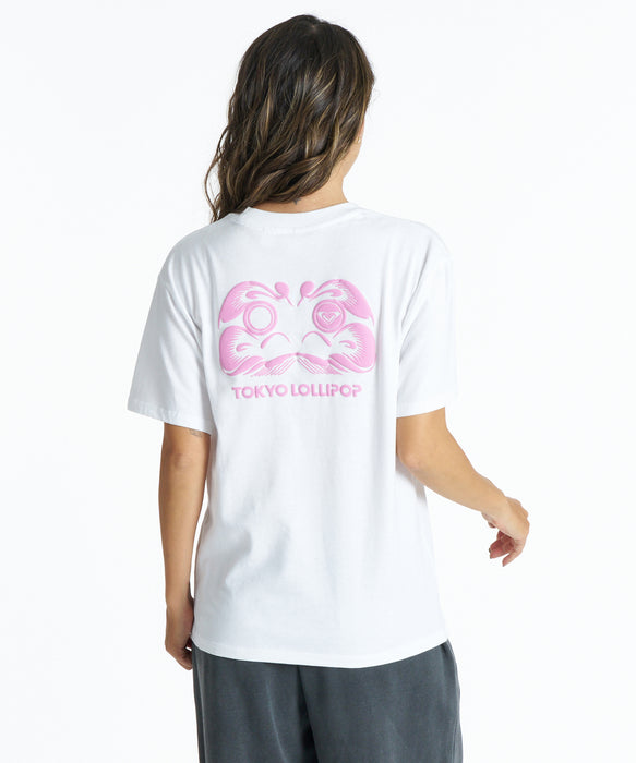 ROXY ウィメンズ TOKYO LOLLIPOP×ROXY DARUMA S/S TEE Tシャツ 【2026