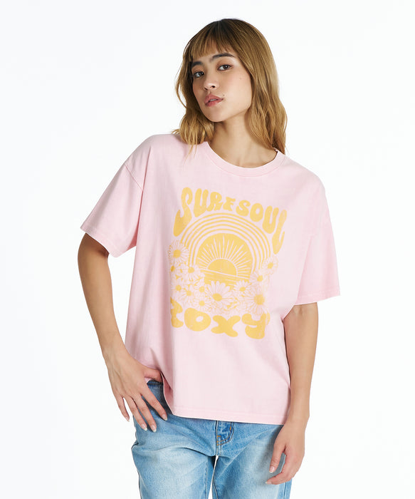 ROXY ウィメンズ RAINBOW ROXY Tシャツ 【2026年夏モデル】 PNK / L