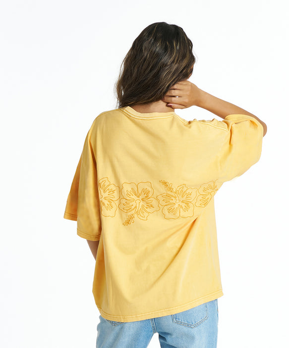 TY564288出品 ROXY BREAK LINE 刺繍 Tシャツ 【2026年夏モデル】