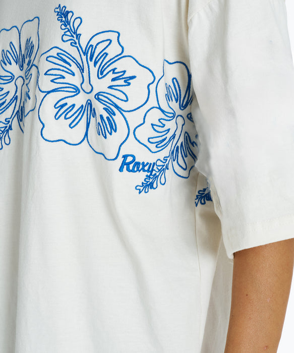 ROXY ウィメンズ BREAK LINE Tシャツ 【2026年夏モデル】 WHT / L
