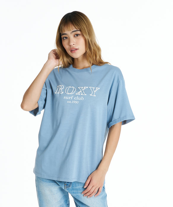 ROXY ウィメンズ SURF CLUB Tシャツ 【2026年夏モデル】 BLU / L