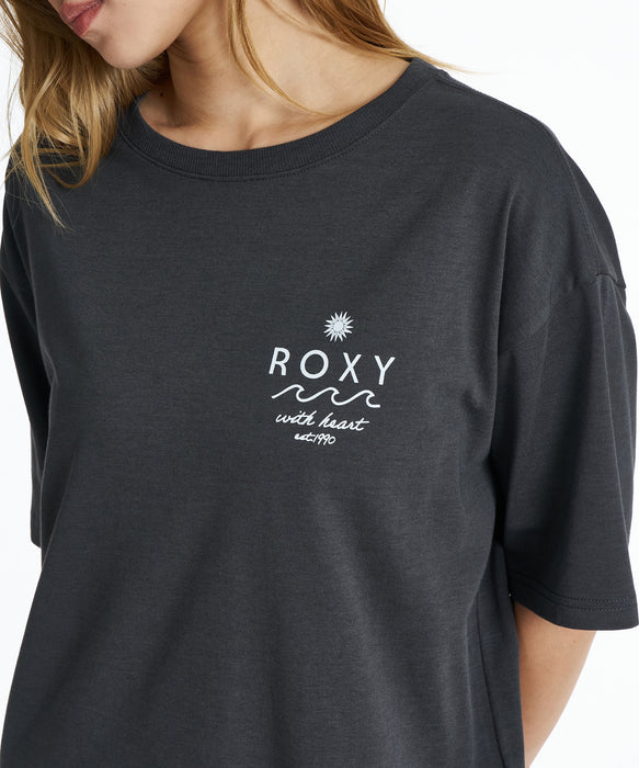 ROXY ウィメンズ BEACH SIDE Tシャツ 【2026年夏モデル】 BBK / L