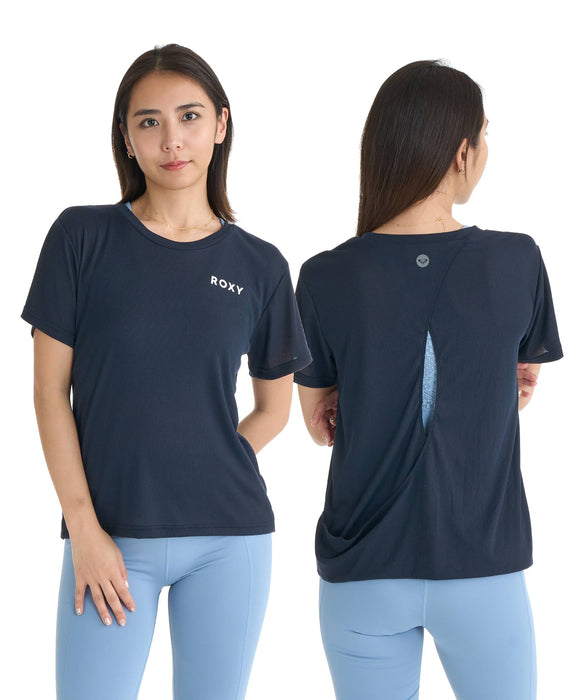 ROXY FITNESS WIND SHIFT CROSSOVER TEE Tシャツ /QUIK DRY/接触冷感