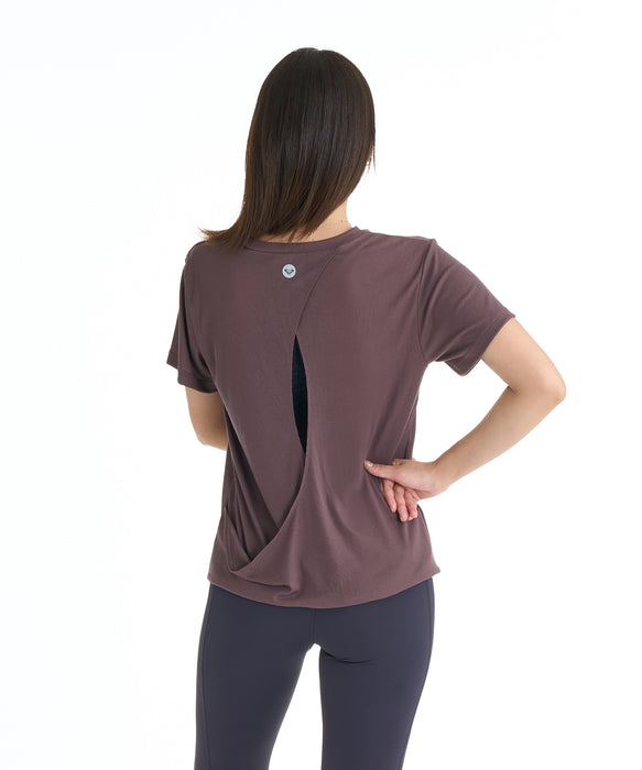 ROXY FITNESS WIND SHIFT CROSSOVER TEE Tシャツ /QUIK DRY/接触冷感