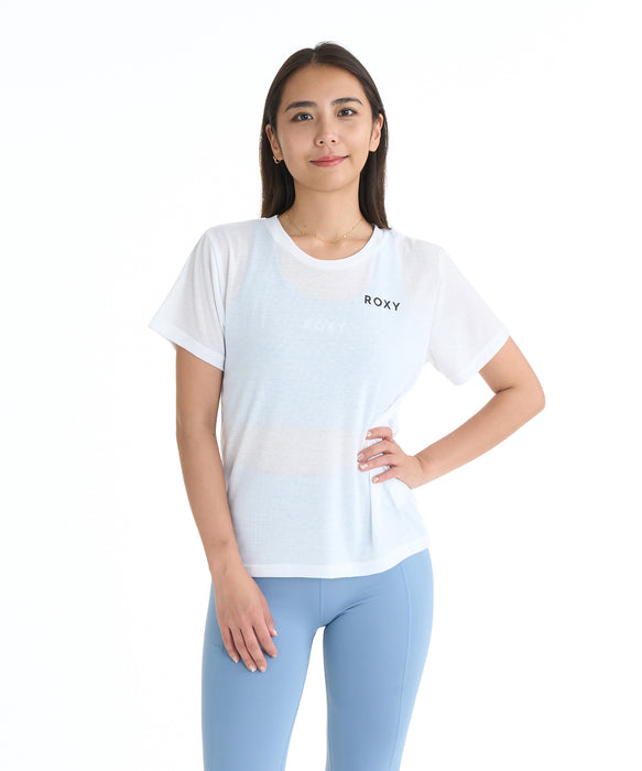 ROXY FITNESS WIND SHIFT CROSSOVER TEE Tシャツ /QUIK DRY/接触冷感 【2026年夏モデル】
