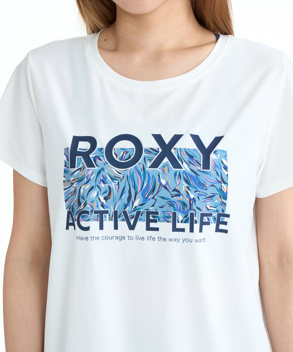 ROXY FITNESS BREEZE FLOW S/S TEE Tシャツ /QUIK DRY/UVカット 【2026年夏モデル】