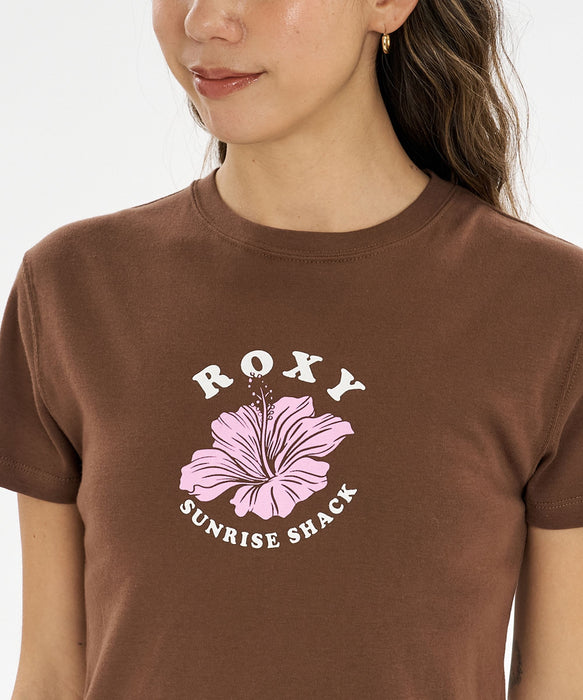 【ROXY x SUNRISE SHACK】 HIBISCUS MINI TEE Tシャツ ＜2026年夏モデル＞