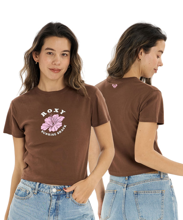 【ROXY x SUNRISE SHACK】 HIBISCUS MINI TEE Tシャツ ＜2026年夏モデル＞