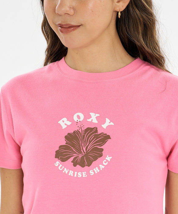 【ROXY x SUNRISE SHACK】 HIBISCUS MINI TEE Tシャツ ＜2026年夏モデル＞
