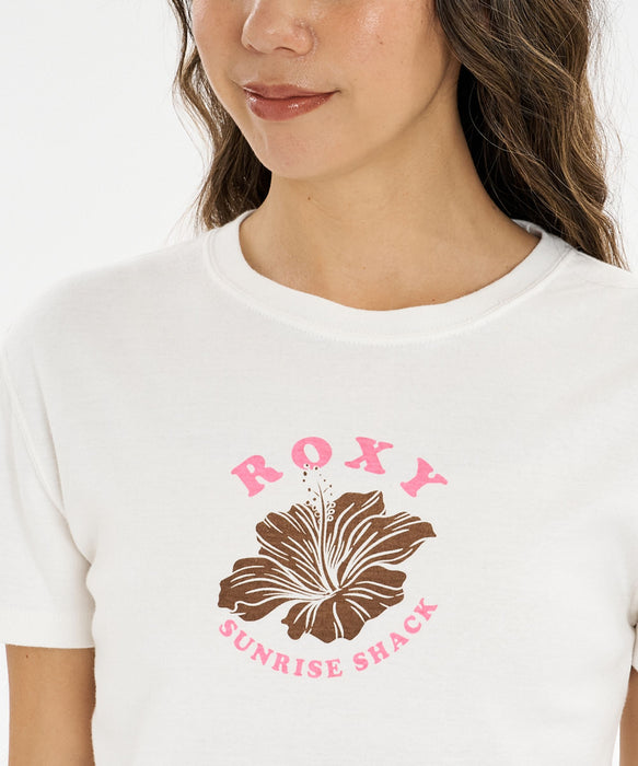 【ROXY x SUNRISE SHACK】 HIBISCUS MINI TEE Tシャツ ＜2026年夏モデル＞