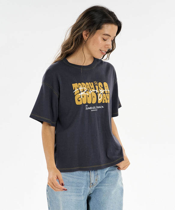 【ROXY x SUNRISE SHACK】 GOOD DAY TEE Tシャツ ＜2026年夏モデル＞