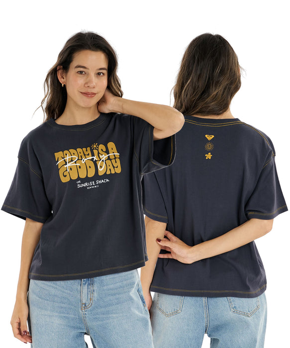 【ROXY x SUNRISE SHACK】 GOOD DAY TEE Tシャツ ＜2026年夏モデル＞