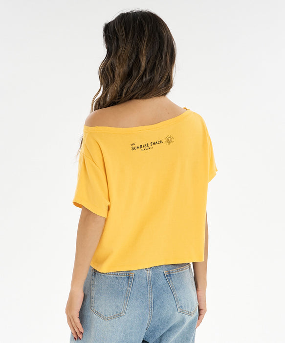 【ROXY x SUNRISE SHACK】 CUTOFF TEE Tシャツ ＜2026年夏モデル＞