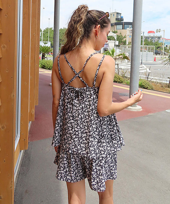 【OUTLET】Roxy LA VIE ウィメンズ 水着 3点セット バンドゥ キャミソール キュロット