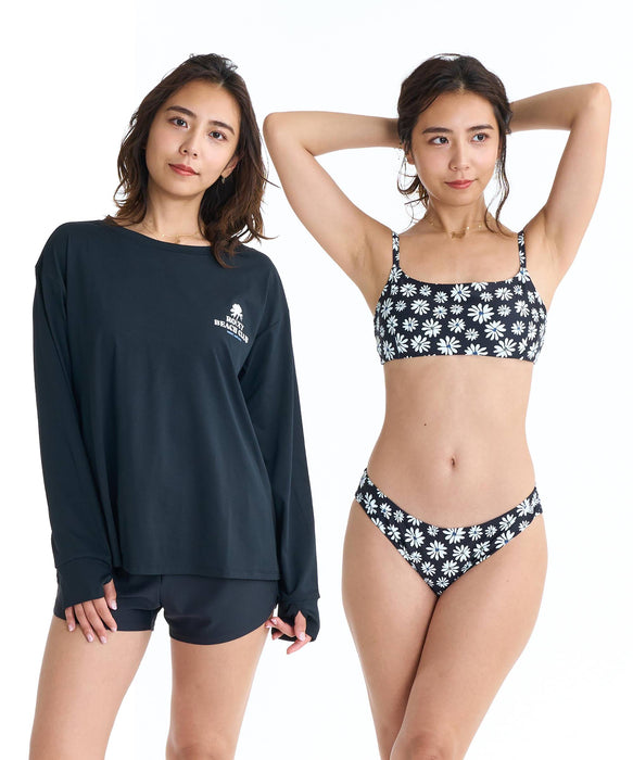 ROXY CORAL DAYS 4点セット 長袖ラッシュT ボードショーツ 付き ビキニ
