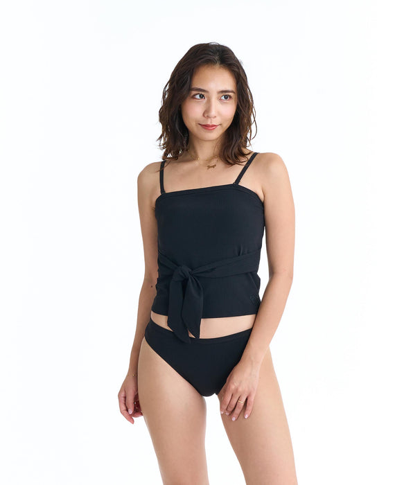 新品未使用♡Danny&amp;Anne 2wayリボンスイムウェア 水着 ワンピース黒 WEB限定【ANAYI×Reirコラボ】 タンキニ3点セット 9M・11L｜三愛水着