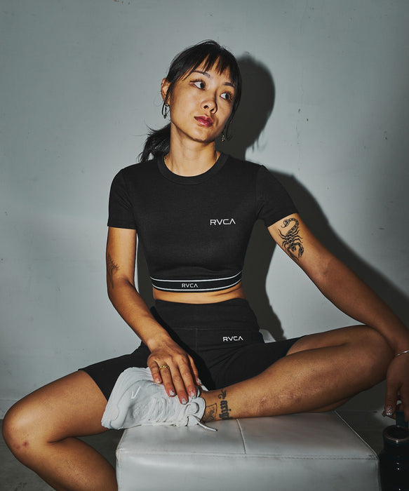 RVCA SPORT ウィメンズ UTILITY SPORT CROPPED SS ラッシュガード 【2026年春夏モデル】
