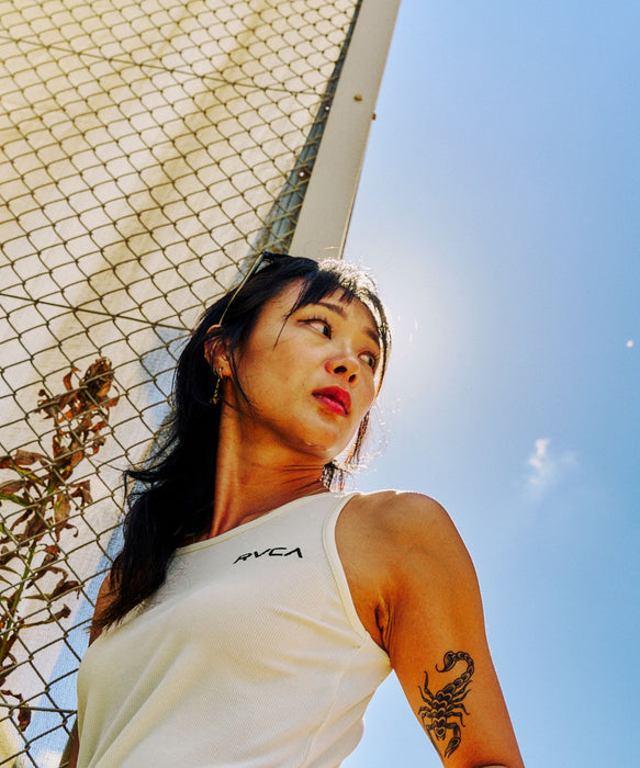 RVCA ウィメンズ RIBBED ICON TANK TOP タンクトップ 【2026年春夏モデル】