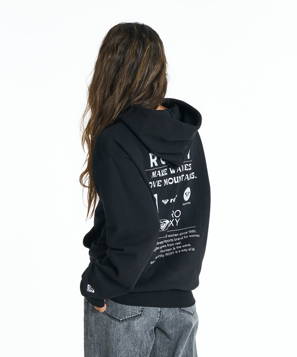 Roxy HISTORICAL LOGO ZIP HOODIE ウィメンズ フード付きパーカ 長袖