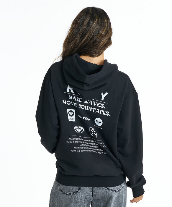 Roxy HISTORICAL LOGO ZIP HOODIE ウィメンズ フード付きパーカ 長袖