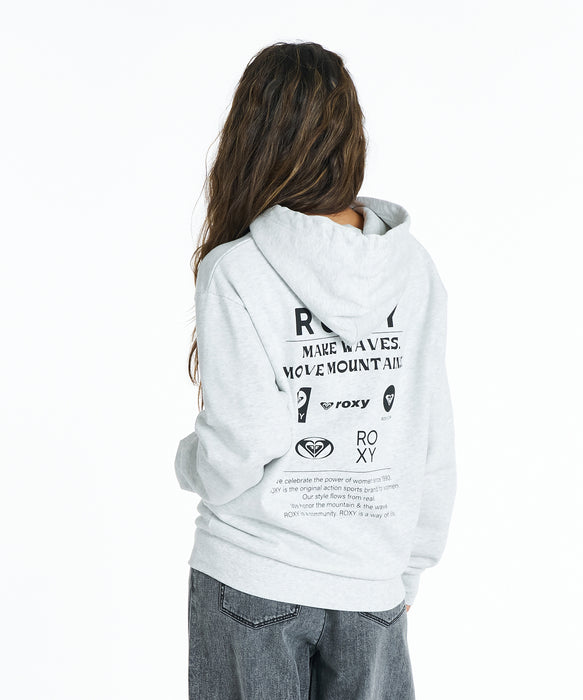 Roxy HISTORICAL LOGO ZIP HOODIE ウィメンズ フード付きパーカ 長袖