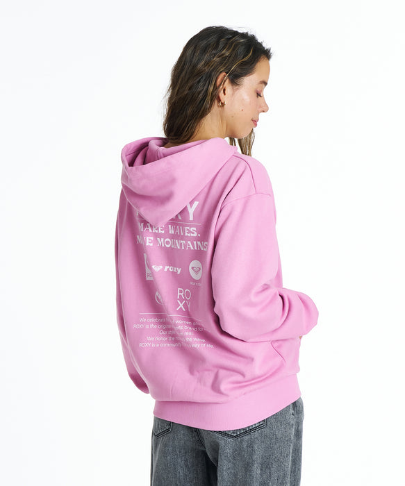 Roxy HISTORICAL LOGO ZIP HOODIE ウィメンズ フード付きパーカ 長袖
