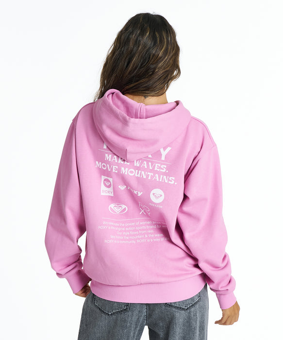 Roxy HISTORICAL LOGO ZIP HOODIE ウィメンズ フード付きパーカ 長袖