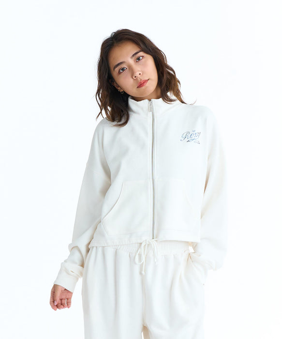 ROXY WITH HEART ZIP ジップジャケット スタンドカラー 丈短め【2026年