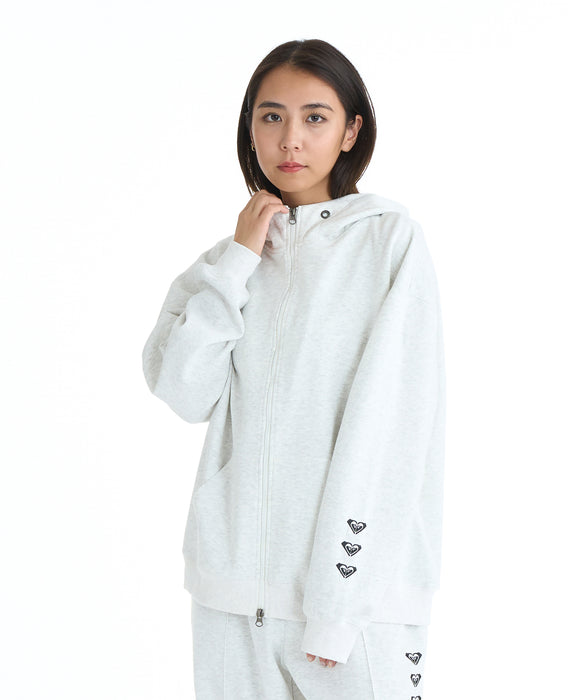 ROXY ウィメンズ FITNESS TRIPLE HEARTS HOODIE パーカー 【2026年春夏モデル】 LGY / L