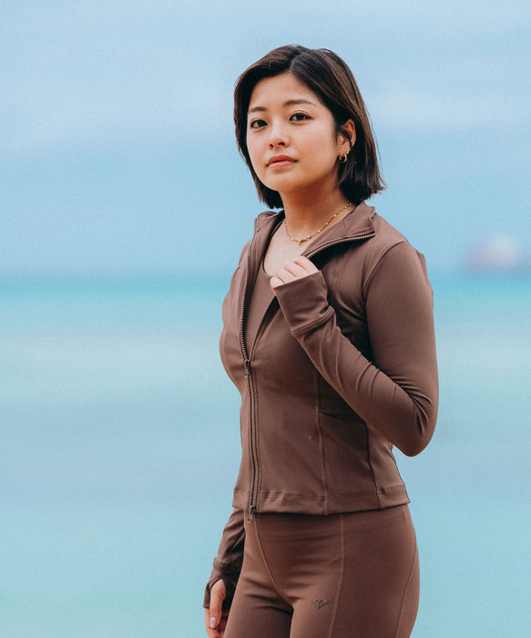 【ROXY ACTIVE Produced by KANAKA】KANAKA 26SS STAND COLLAR ZIP UP <2026年夏モデル>