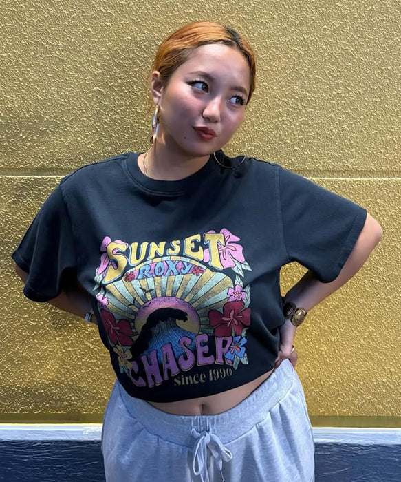 【OUTLET】Roxy SUNNYOVERSIZE STONE WASH ウィメンズ 半袖Tシャツ ビッグT オーガニックコットン100% <2025FW HEART WAVE>  <25FWグローバル展開アイテム>