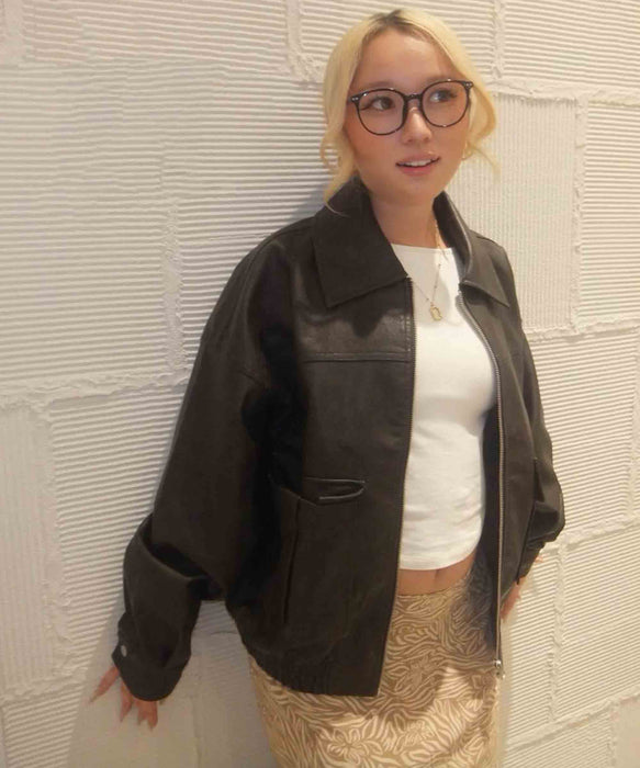 Roxy MY BEST ウィメンズ エコレザージャケット オーバーサイズ <2025FW WHAT'S IN YOUR HEART?>