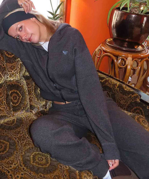 Roxy HEART  WAVE KNIT HOODIE ウィメンズ ダブルジップニットフーディ <2025FW HEART WAVE>