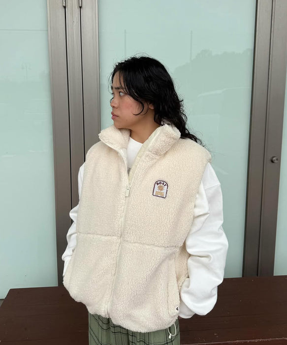Roxy BELLIS BOA VEST ウィメンズ ボアベスト 撥水加工 <2025FW