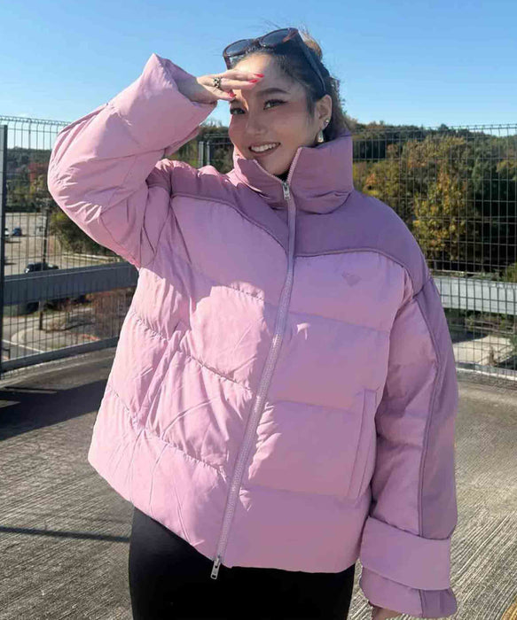 Roxy MEET UP ウィメンズ ダウンジャケット 2色切り替え ダウン70%