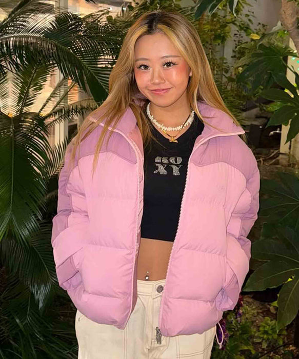 Roxy MEET UP ウィメンズ ダウンジャケット 2色切り替え ダウン70%