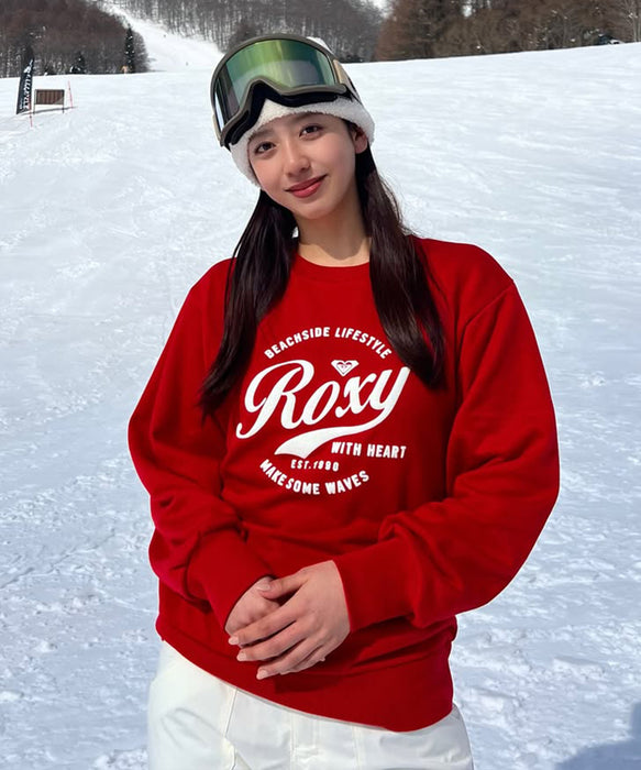 ROXY WITH HEART PULLOVER クルーネックスウェット トレーナー ミニ裏