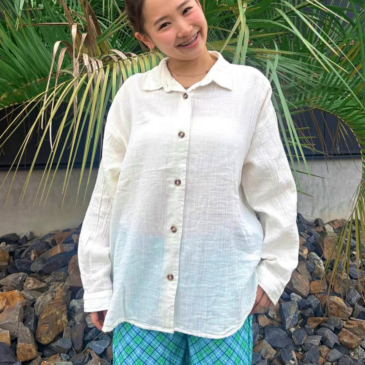 ROXY MORNING SHINE ダブルガーゼ風 長袖シャツ 【2026年春夏モデル】