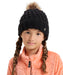 ROXY キッズ BLIZZARD GIRL BEANIE ビーニー 保湿 フリースライナー付きポンポン 【25-26SNOWモデル】 KVJ0 / F