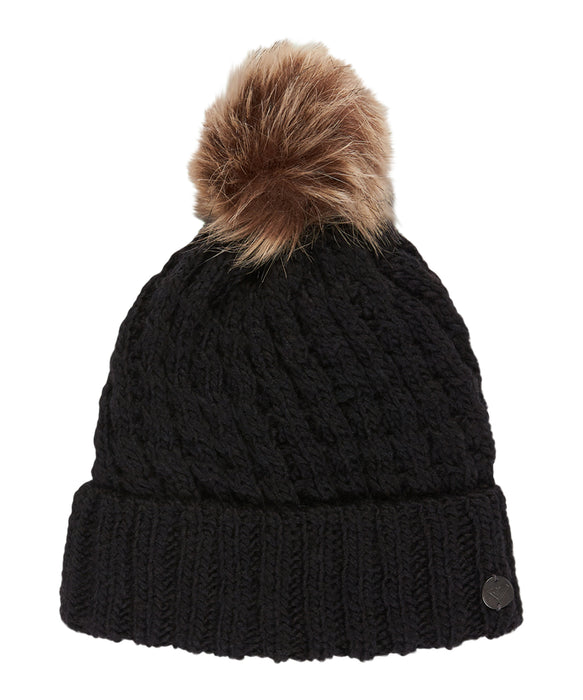 ROXY キッズ BLIZZARD GIRL BEANIE ビーニー 保湿 フリースライナー付きポンポン 【25-26SNOWモデル】 KVJ0 / F