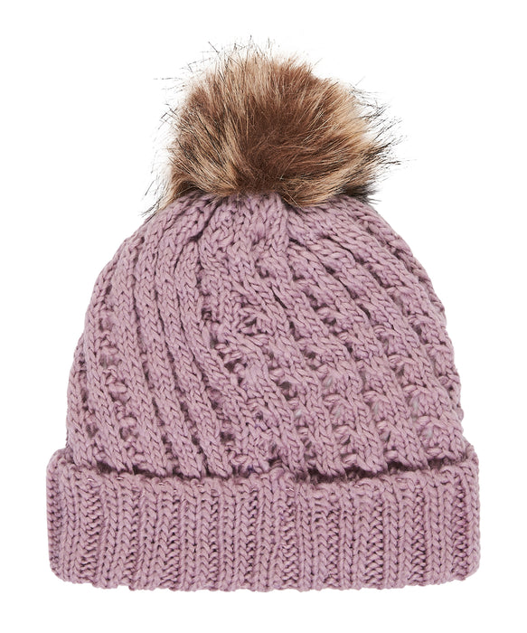 ROXY キッズ BLIZZARD GIRL BEANIE ビーニー 保湿 フリースライナー付きポンポン 【25-26SNOWモデル】 MGQ0 / F