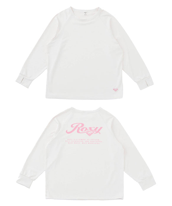 ROXY キッズ MINI SOLSHADE L/S バックプリントラッシュロンT/ 近赤外線カット/UVカット【2026年春夏モデル】