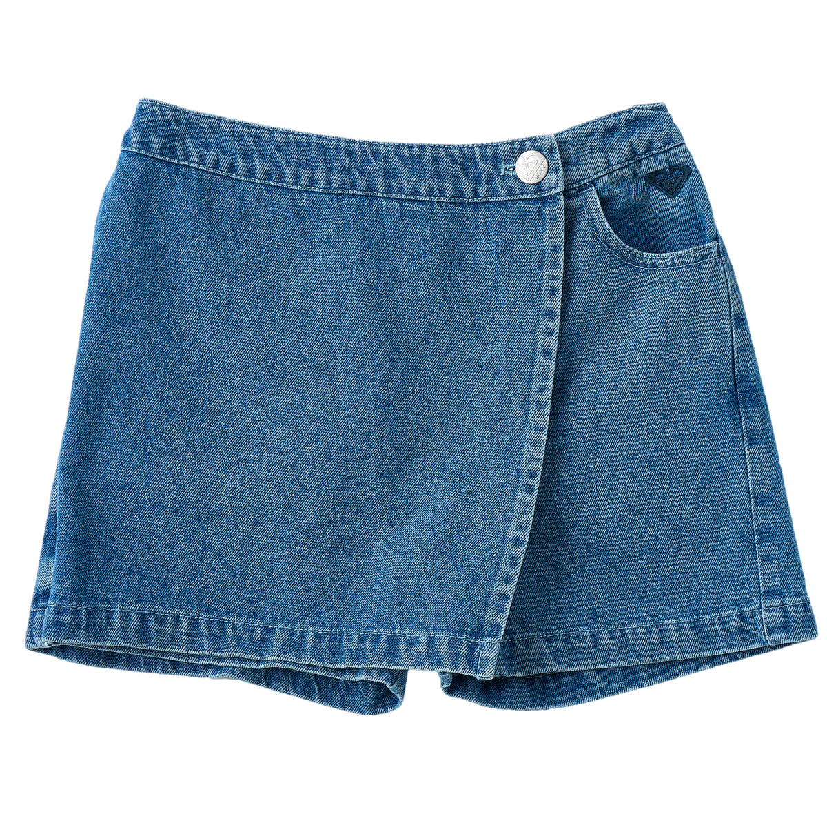 ROXY キッズ MINI BREEZYBAY ラップ付きデニムショートパンツ 【2026年 