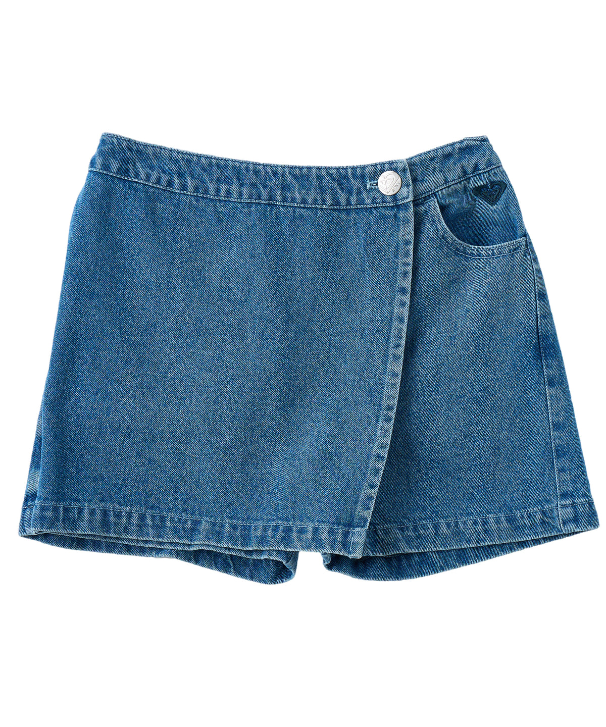 ROXY キッズ MINI BREEZYBAY ラップ付きデニムショートパンツ 【2026年