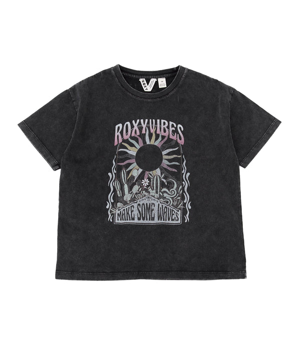 ROXY キッズ MINI ROXY VIBES Tシャツ 【2026年春夏モデル】 BBK / 150