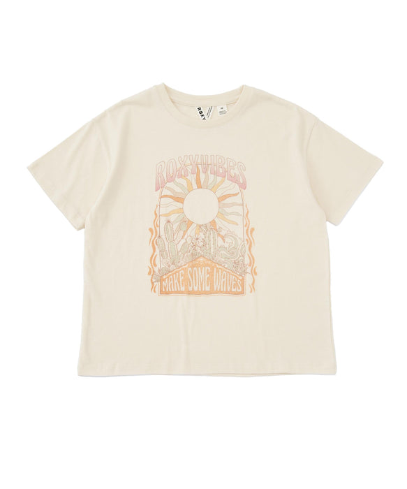 ROXY キッズ MINI ROXY VIBES Tシャツ 【2026年春夏モデル】 NAT / 150