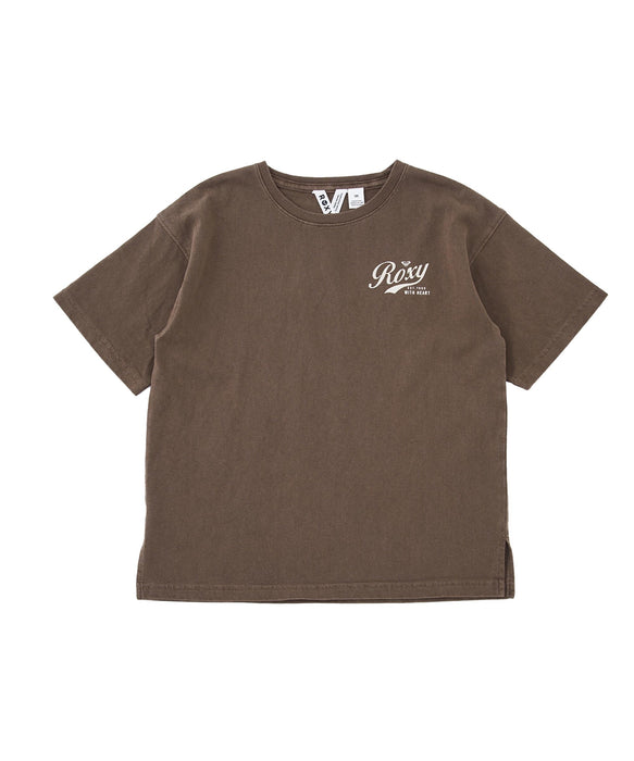 ROXY キッズ MINI ROXY WITH HEART Tシャツ 【2026年春夏モデル】 BRN / 150