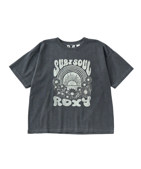 ROXY キッズ MINI RAINBOW ROXY Tシャツ 【2026年夏モデル】 BBK / 150